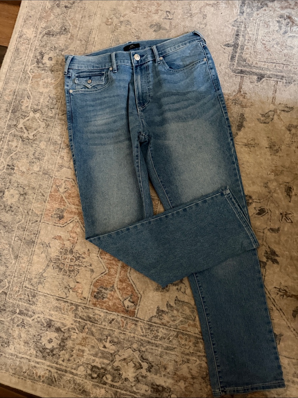 True Religion Men's Light Blue Relaxed Jeans